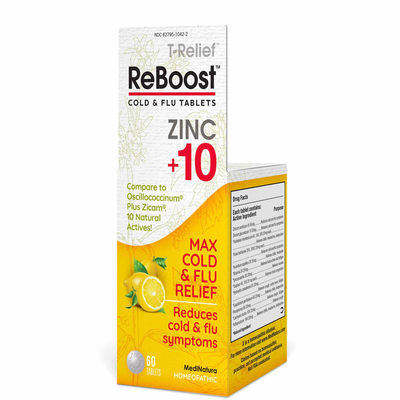 ReBoost Cold & Flu Tablets Zinc +10 Lemon product image