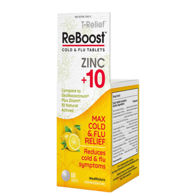 ReBoost Cold & Flu Tablets Zinc +10 Lemon 60 tablets