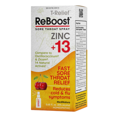 ReBoost Zinc +13 Sore Throat Spray 20 Milliliters