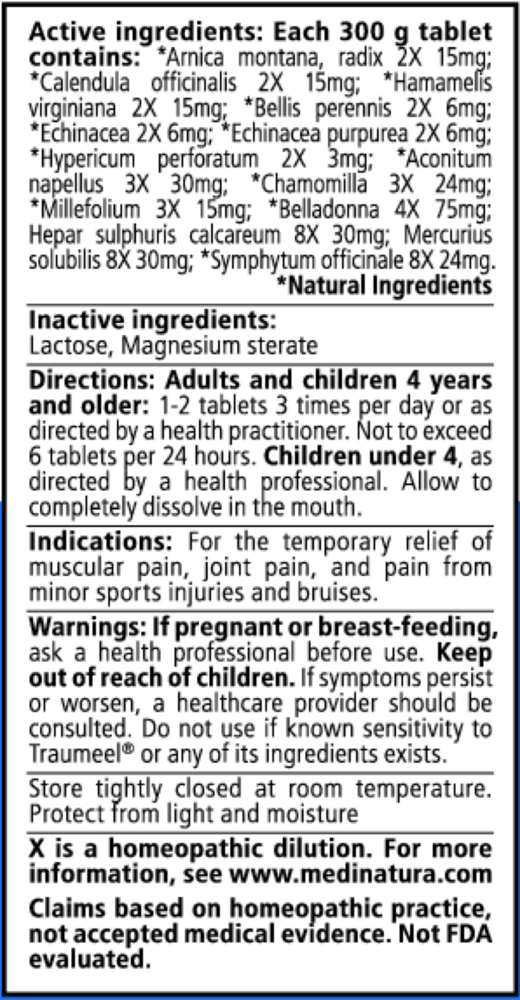 Product image for Traumeel Tablets.
