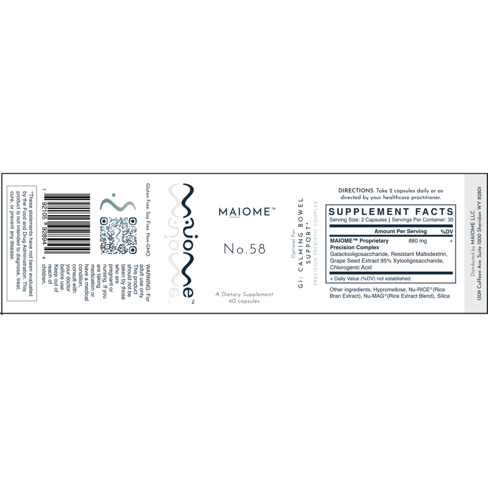 Product image for No. 58- GI Calming Bowel Support .