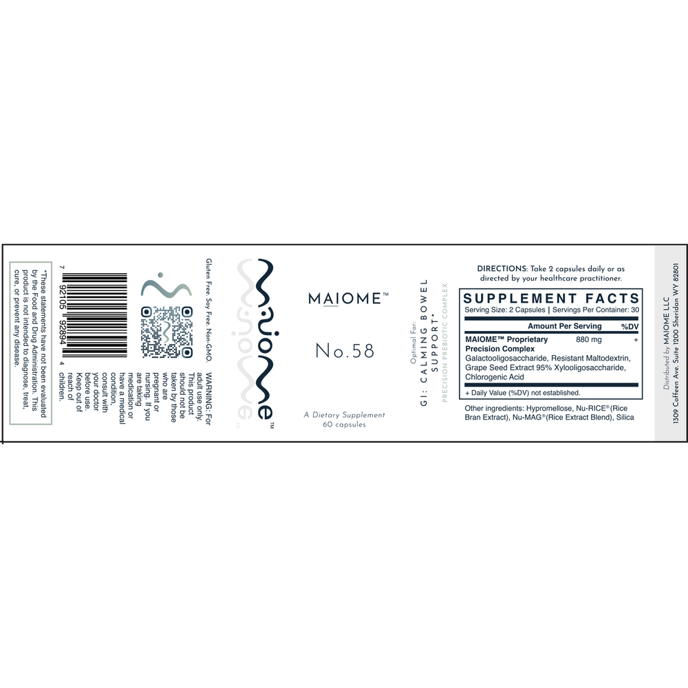 Product image for No. 58- GI Calming Bowel Support .