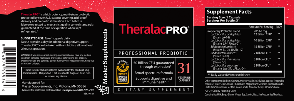 Product image for Theralac Professional Probiotic.