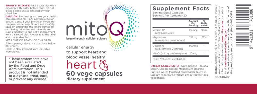 Product image for MitoQ +heart.