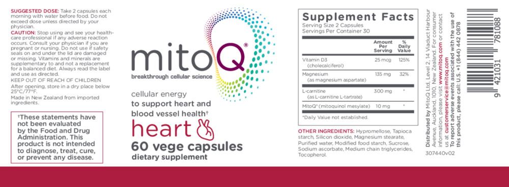Product image for MitoQ +heart.