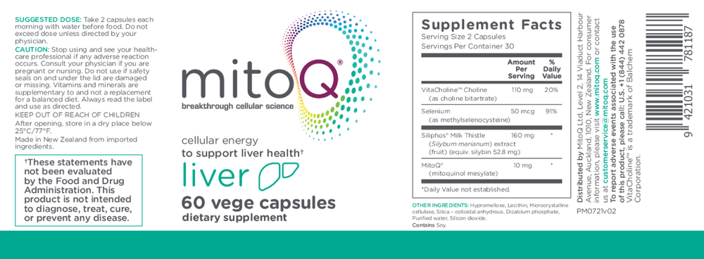 Product image for MitoQ +liver.