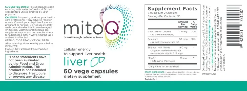 Product image for MitoQ +liver.