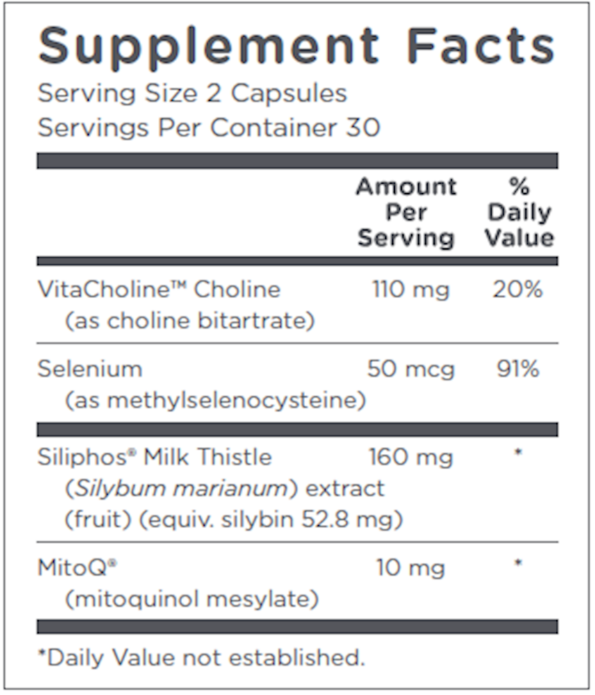 Product image for MitoQ +liver.