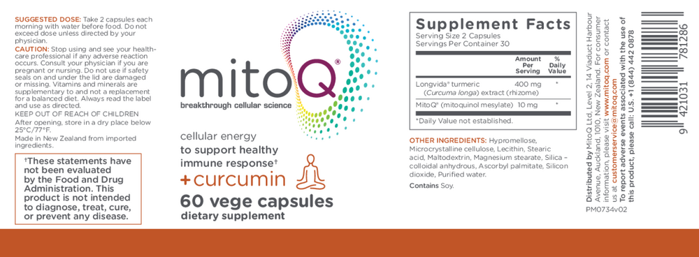 Product image for MitoQ curcumin.