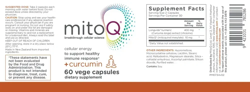 Product image for MitoQ curcumin.
