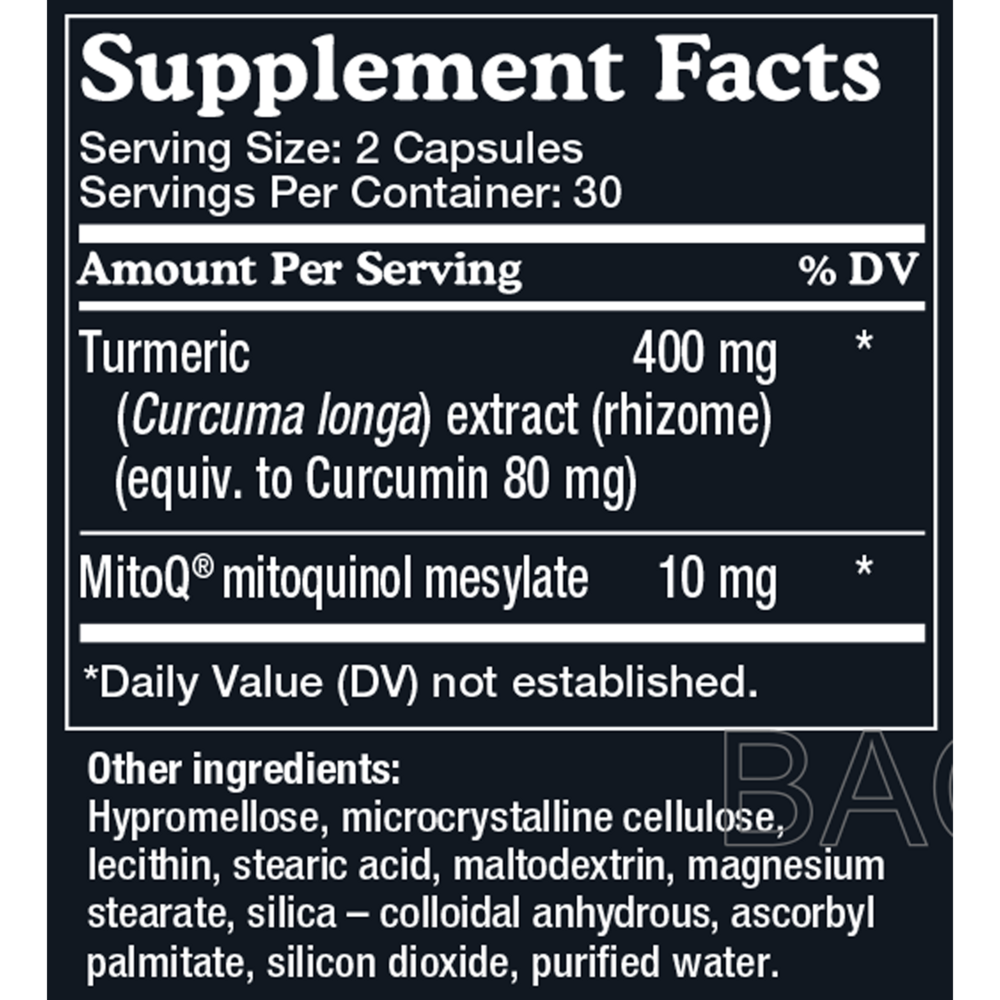Product image for MitoQ curcumin.