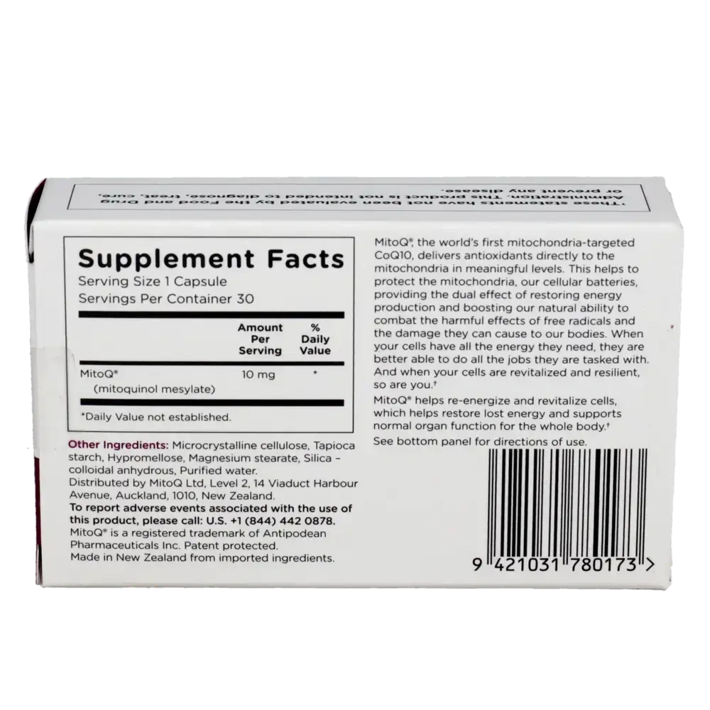 Product image for MitoQ 10mg.
