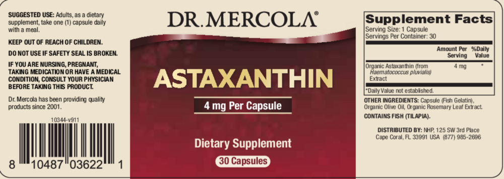 Product image for Astaxanthin 4mg.