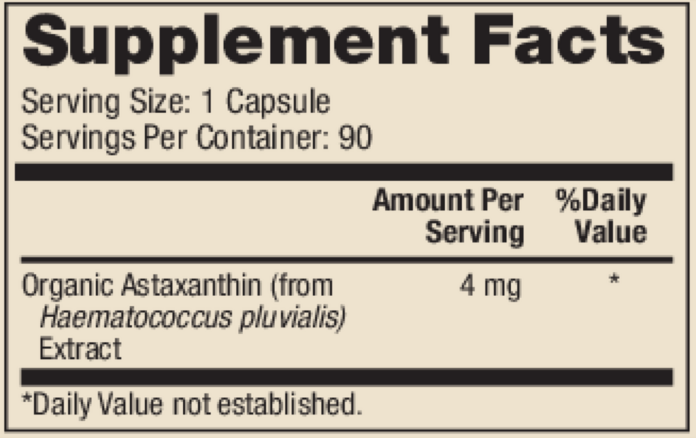 Product image for Astaxanthin 4mg.