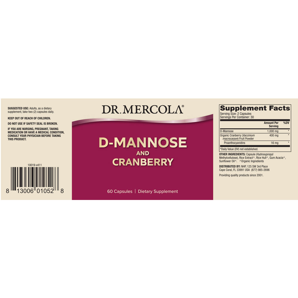 Product image for D-Mannose and Cranberry Extract.