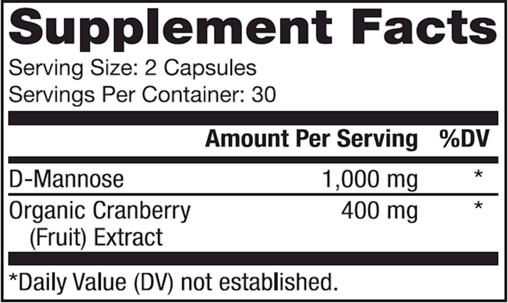 Product image for D-Mannose and Cranberry Extract.