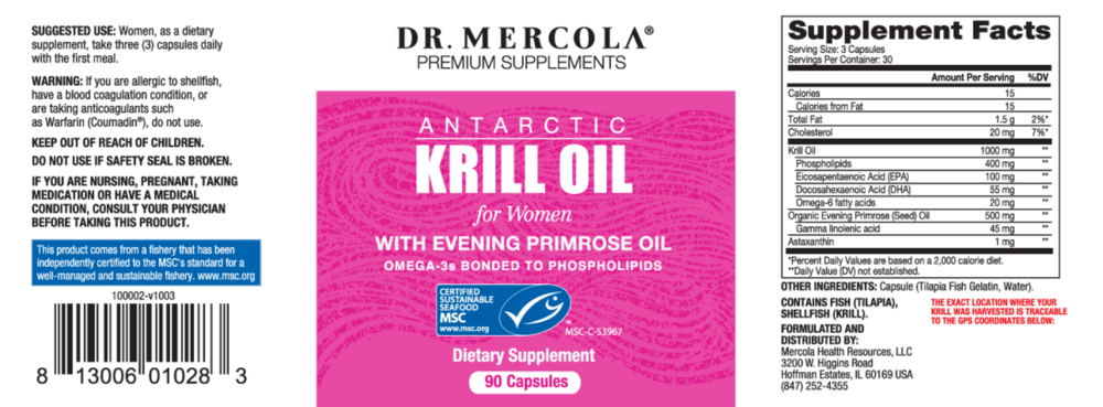 Product image for Krill Oil for Women with EPO.