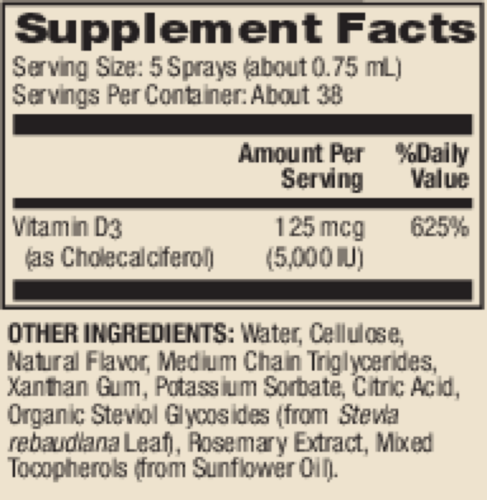 Product image for Vitamin D Sunshine Mist Spray.