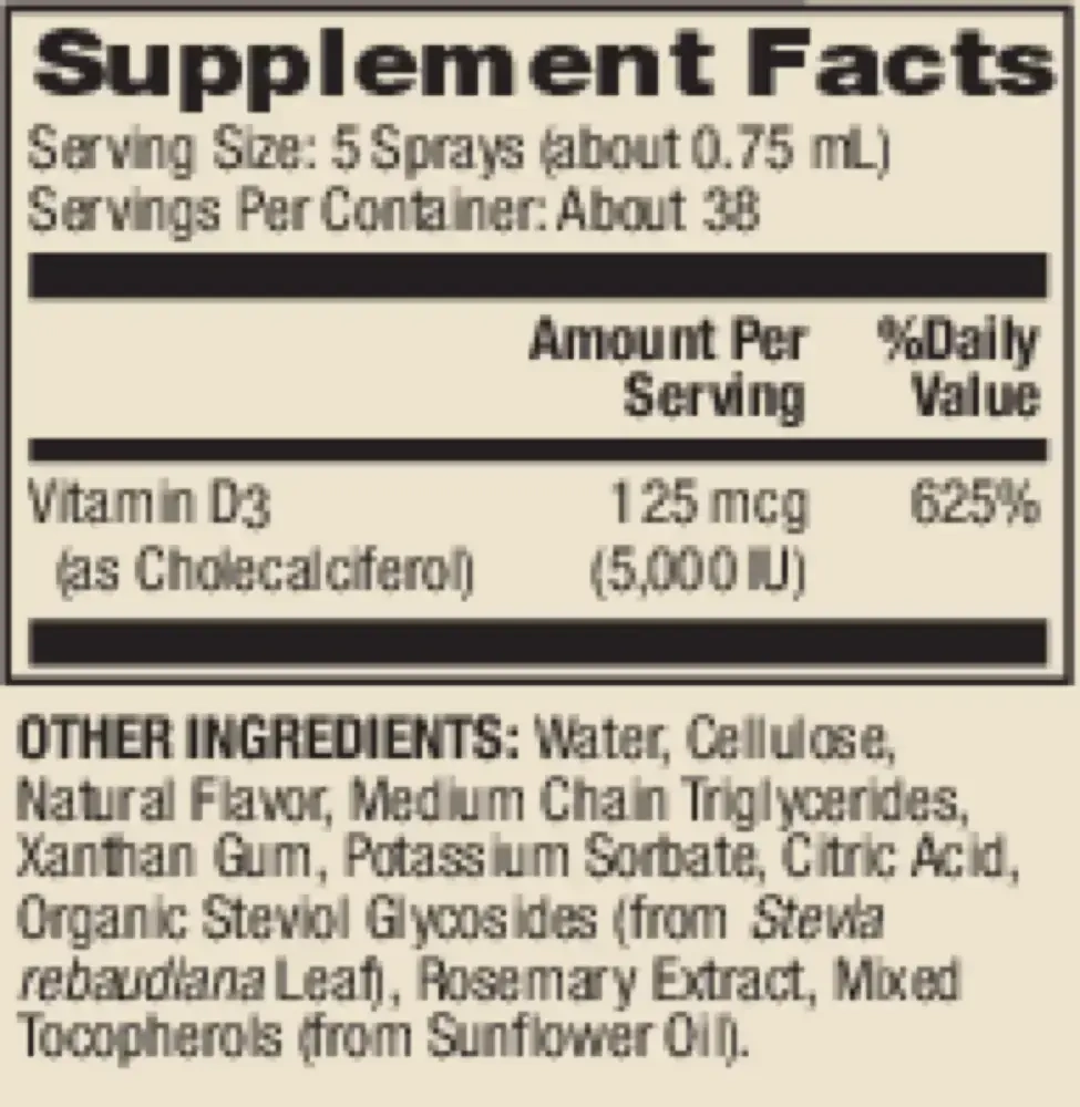 Product image for Vitamin D Sunshine Mist Spray.