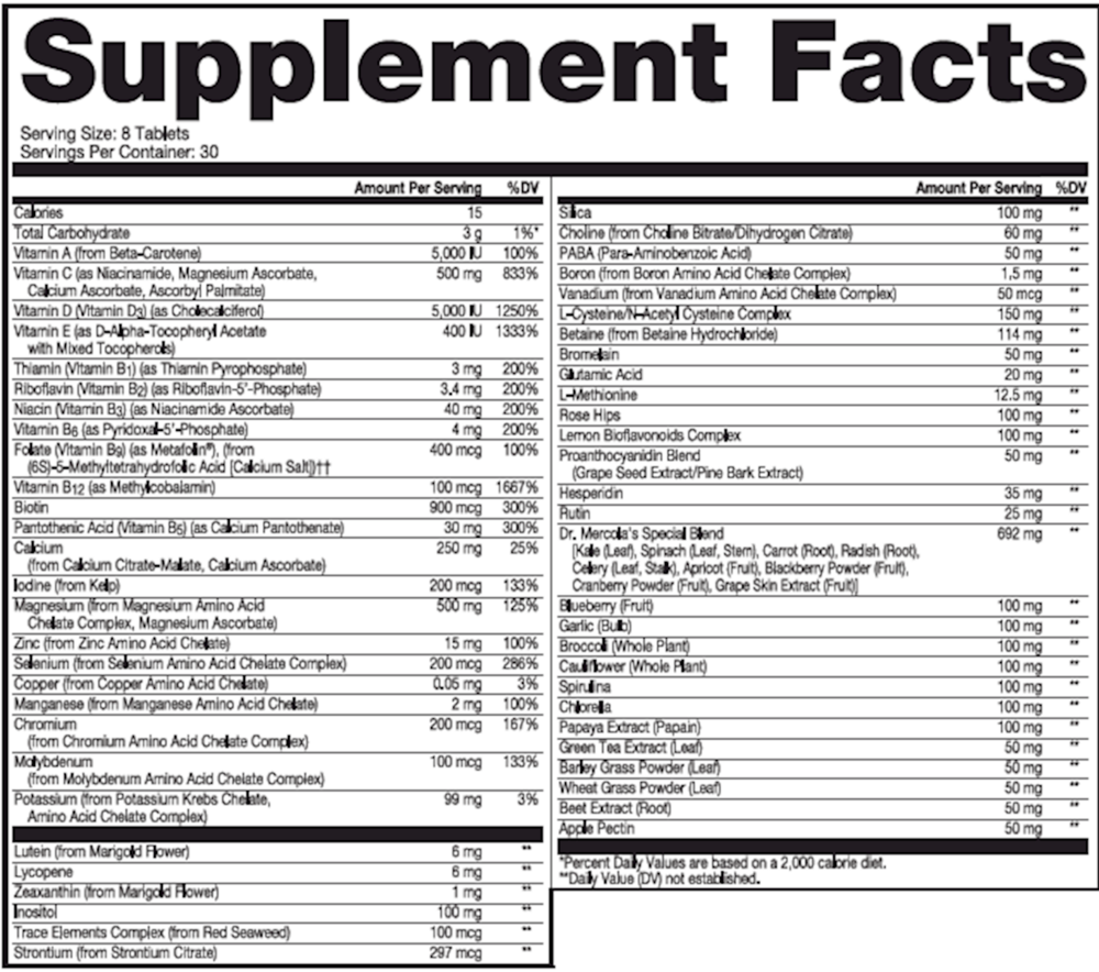 Product image for Whole Food Multivitamin PLUS.