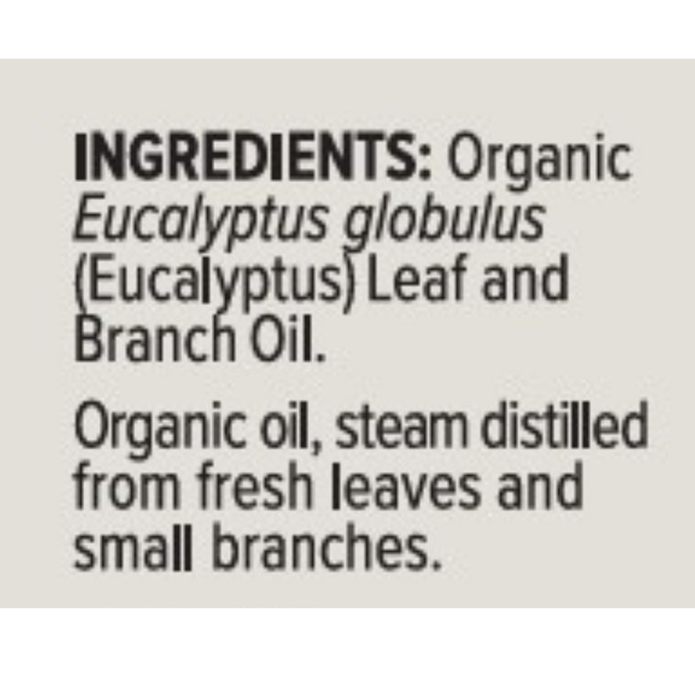 Product image for Organic Eucalyptus Essential Oil.