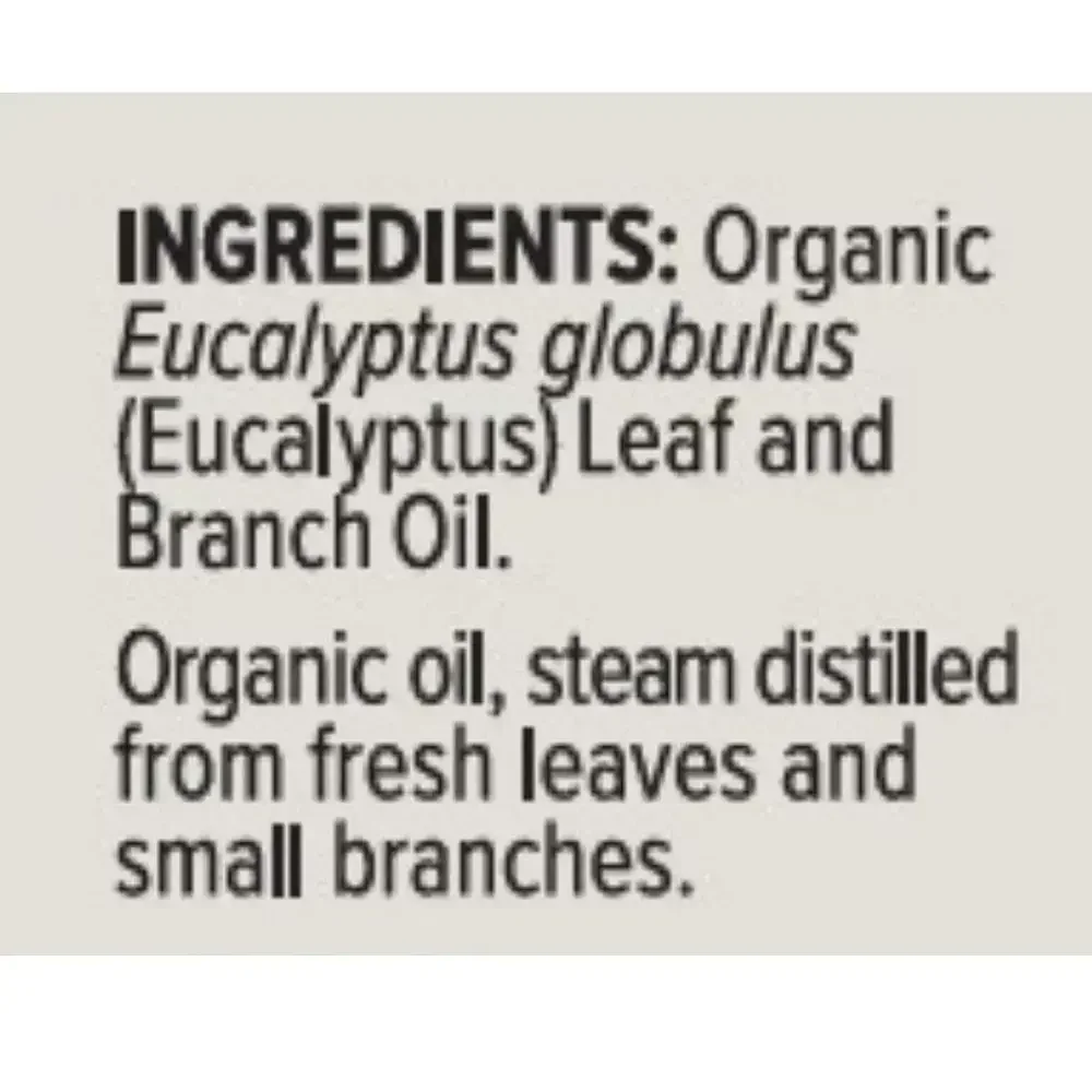 Product image for Organic Eucalyptus Essential Oil.