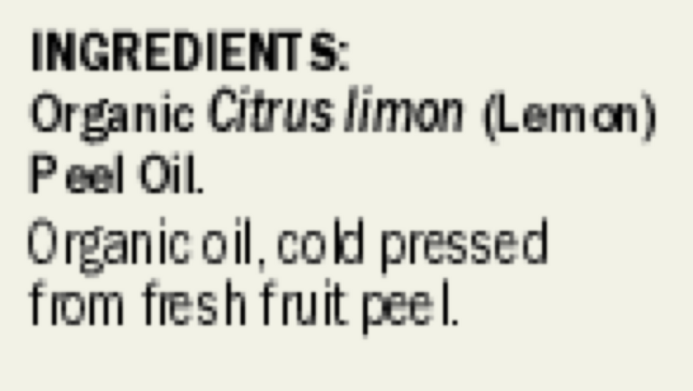 Product image for Organic Lemon Essential Oil.