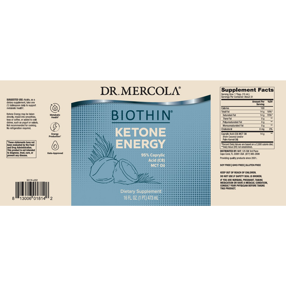 Product image for Biothin® Ketone Energy MCT Oil.