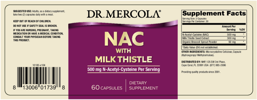 Product image for NAC with Milk Thistle.