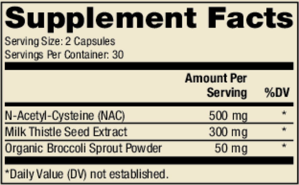 Product image for NAC with Milk Thistle.