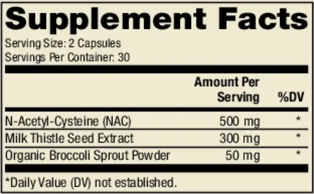 Product image for NAC with Milk Thistle.