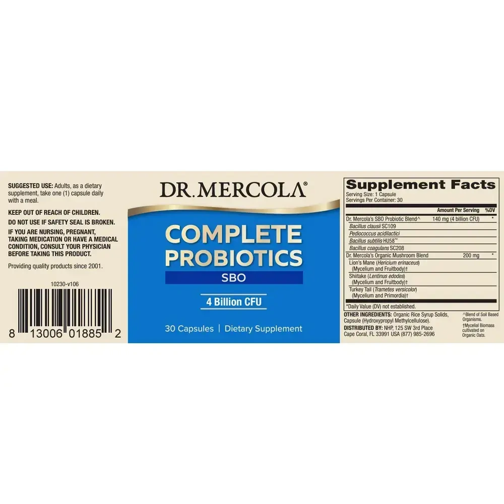 Product image for Complete Probiotics SBO.