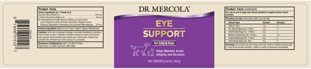 Product image for Bark and Whiskers Eye Support for Pets.