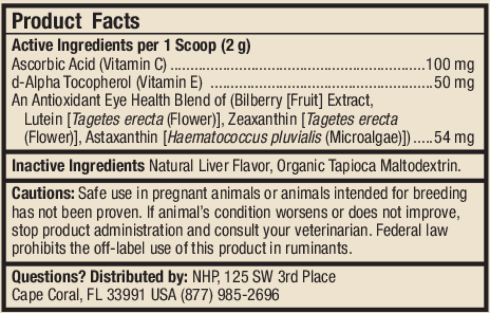 Product image for Bark and Whiskers Eye Support for Pets.