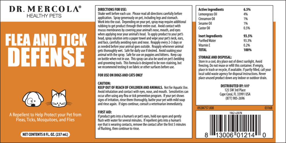 Product image for Natural Flea and Tick Defense.