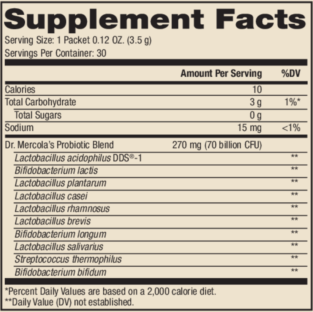 Product image for Complete Probiotics Powder Packets.