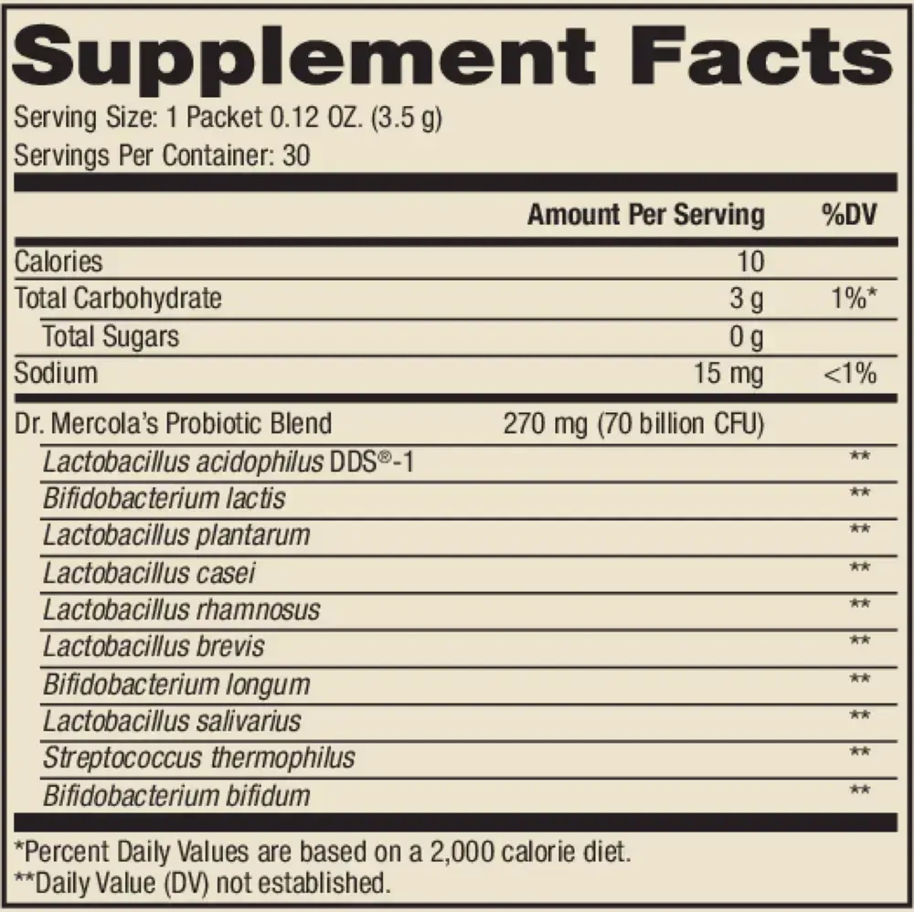 Product image for Complete Probiotics Powder Packets.