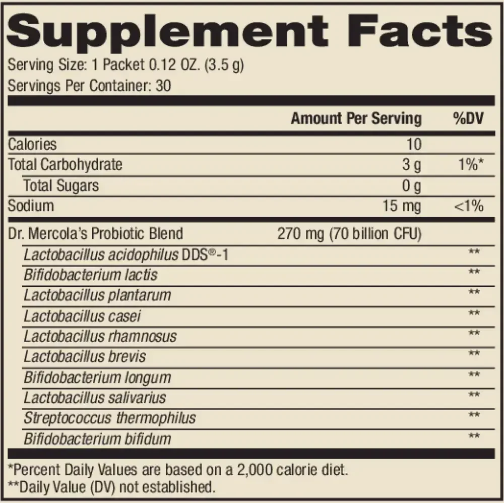 Product image for Complete Probiotics Powder Packets.