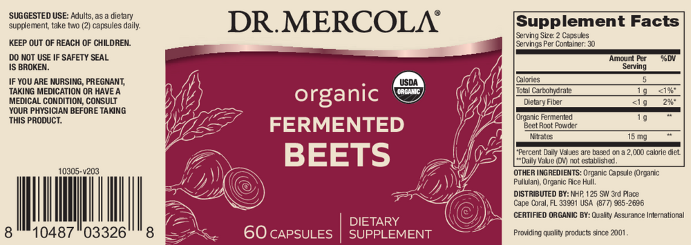 Product image for Organic Fermented Beets.