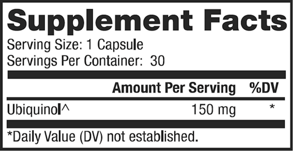 Product image for Ubiquinol 150mg.
