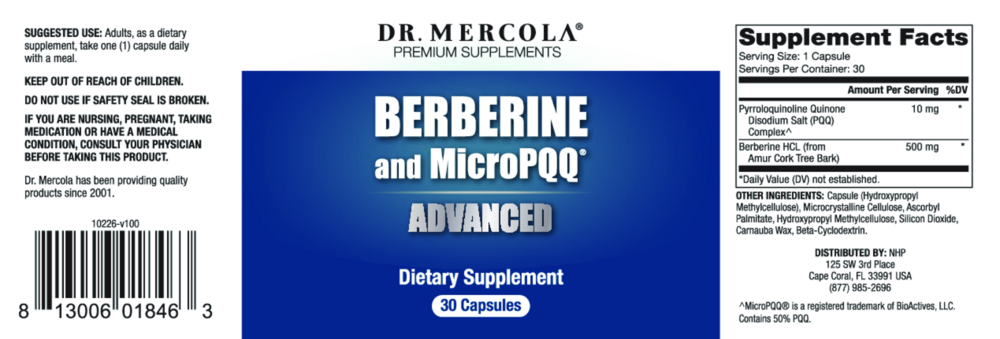 Product image for Berberine with MicroPQQ.