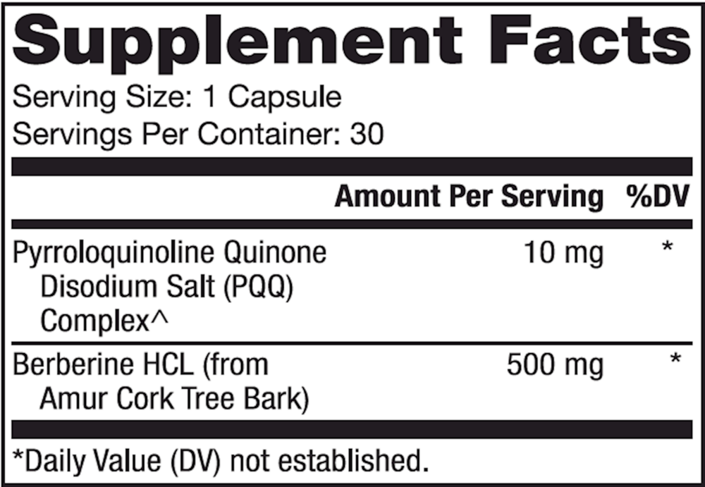 Product image for Berberine with MicroPQQ.