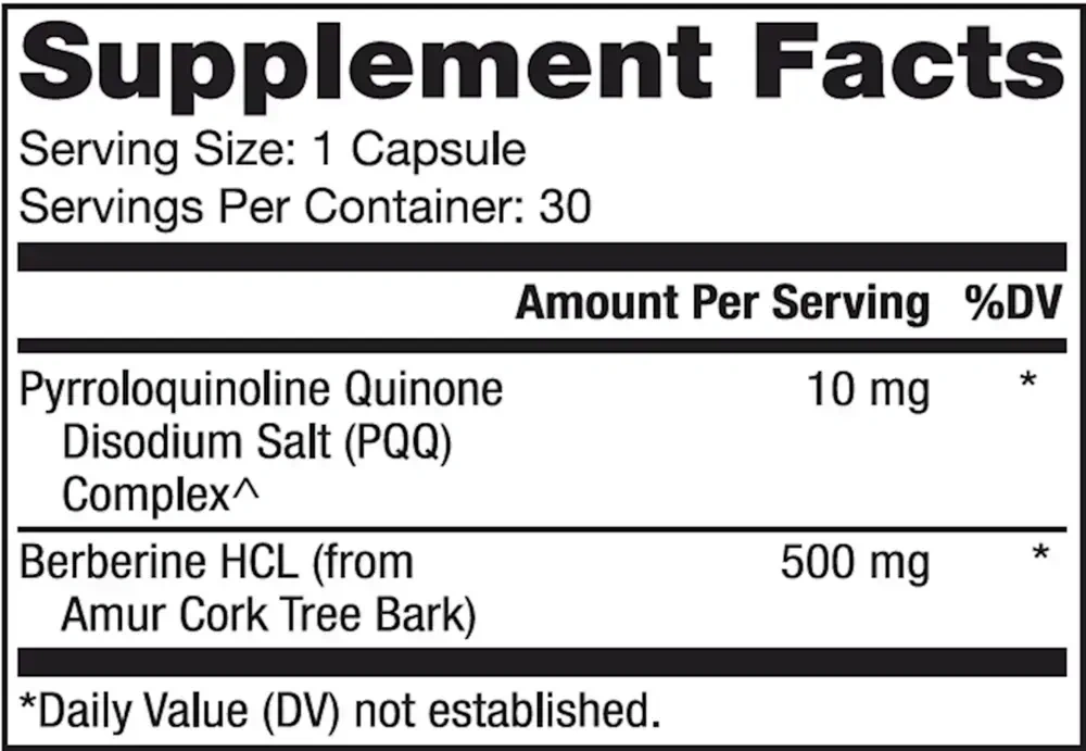 Product image for Berberine with MicroPQQ.