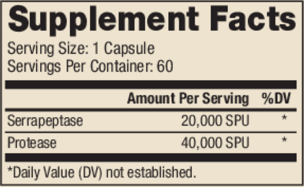 Product image for Enzyme: Serrapeptase.