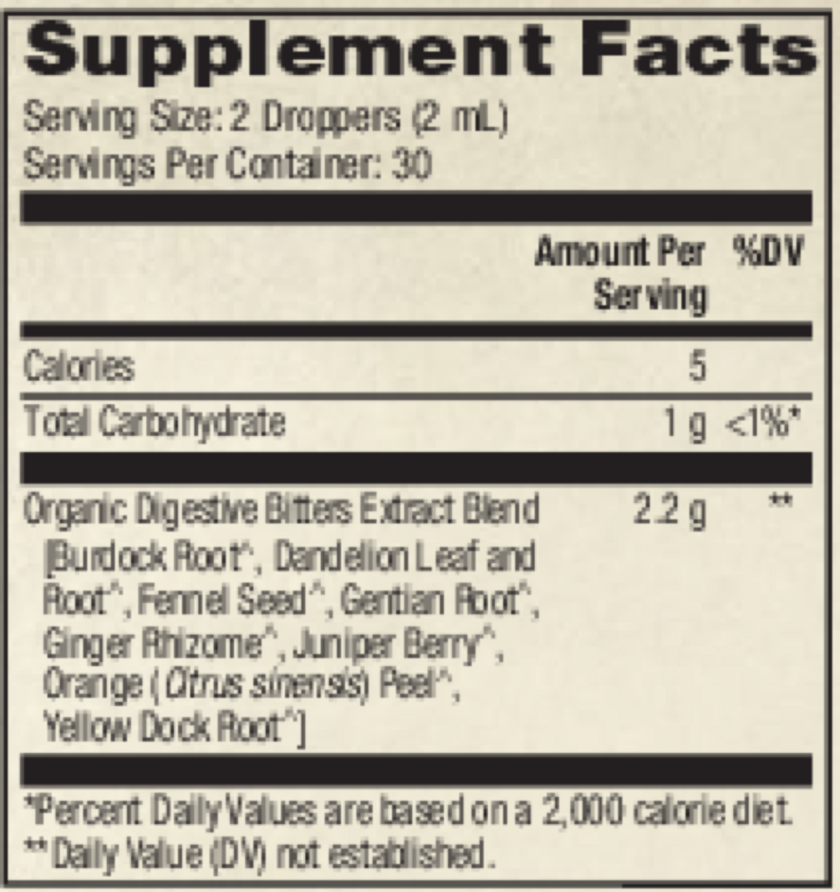 Product image for Organic Digestive Bitters.