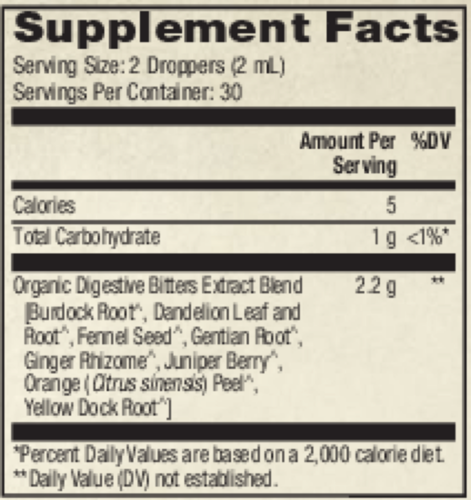 Product image for Organic Digestive Bitters.