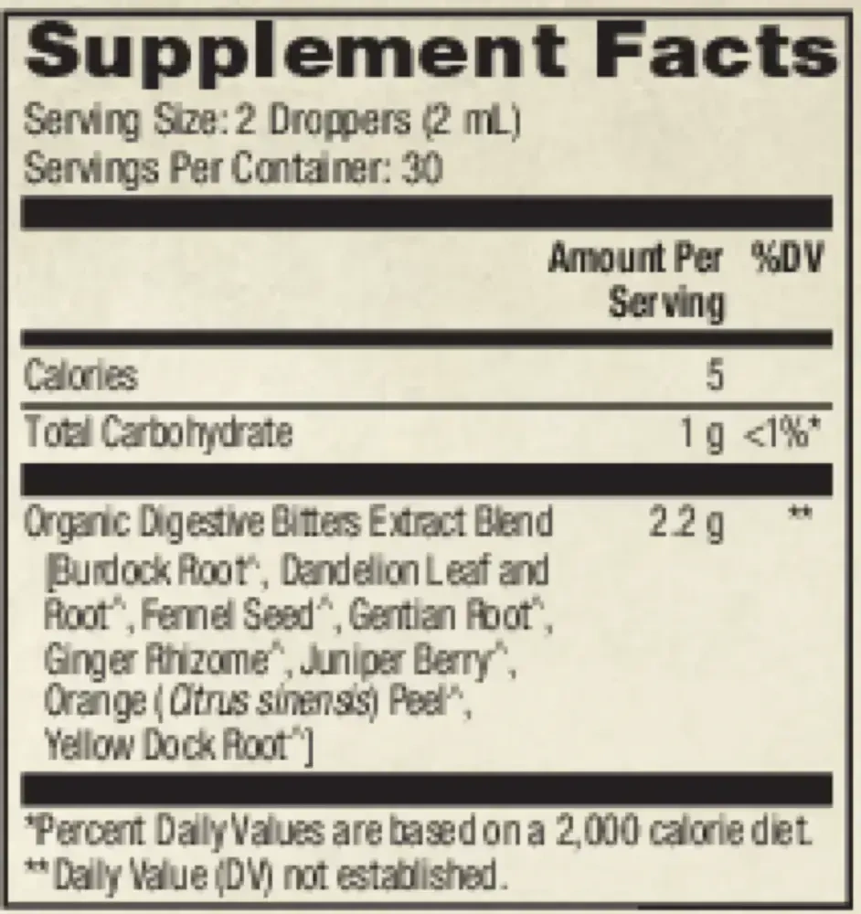 Product image for Organic Digestive Bitters.