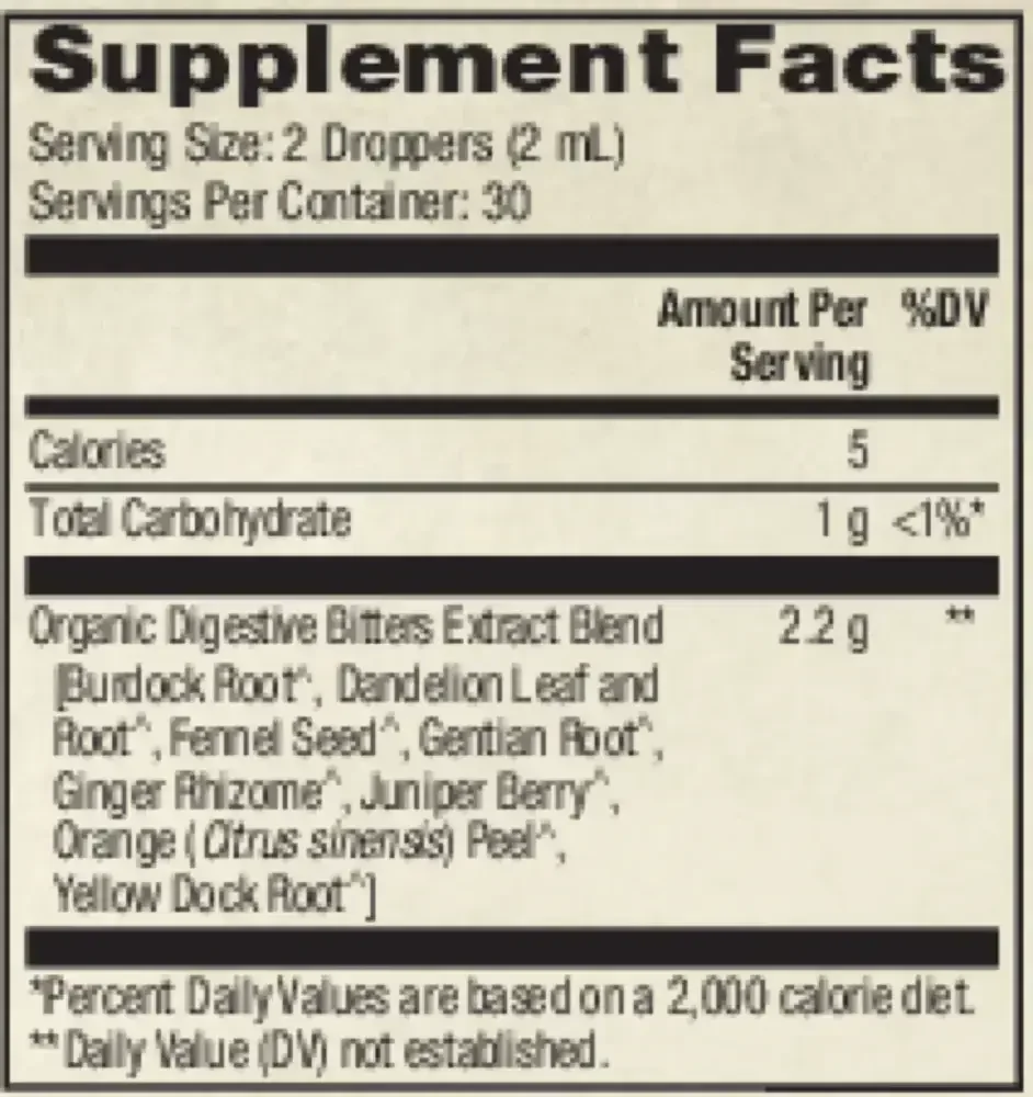 Product image for Organic Digestive Bitters.