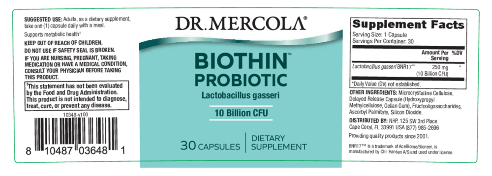 Product image for Biothin Probiotics.
