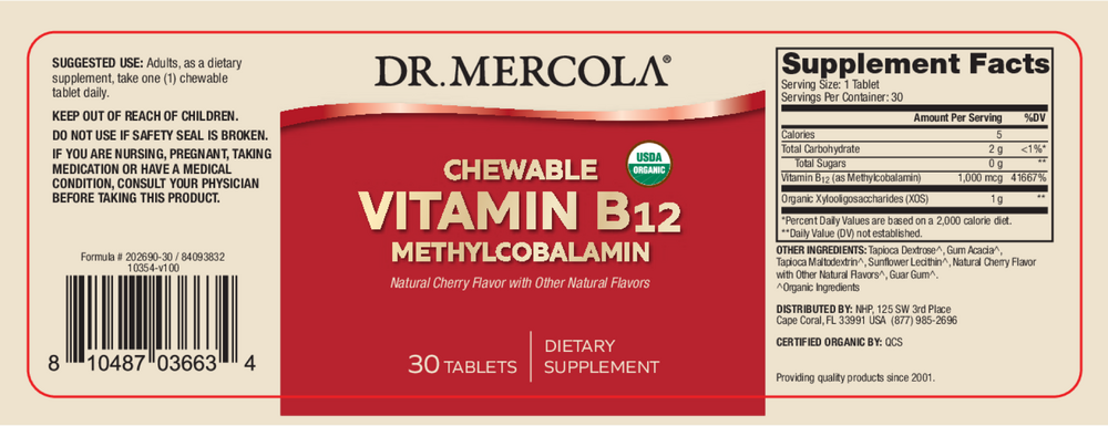 Product image for Vitamin B12 Chewable.